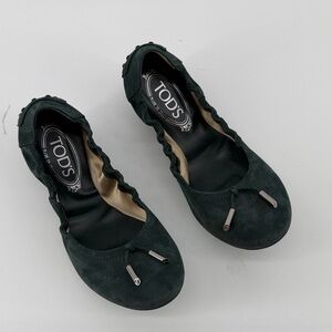 Tod’s Ballet Flats in Dark Green 39 S1